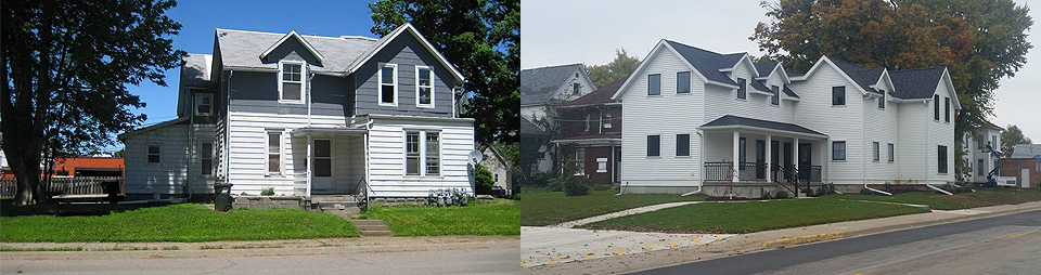 Farmhouse before / after